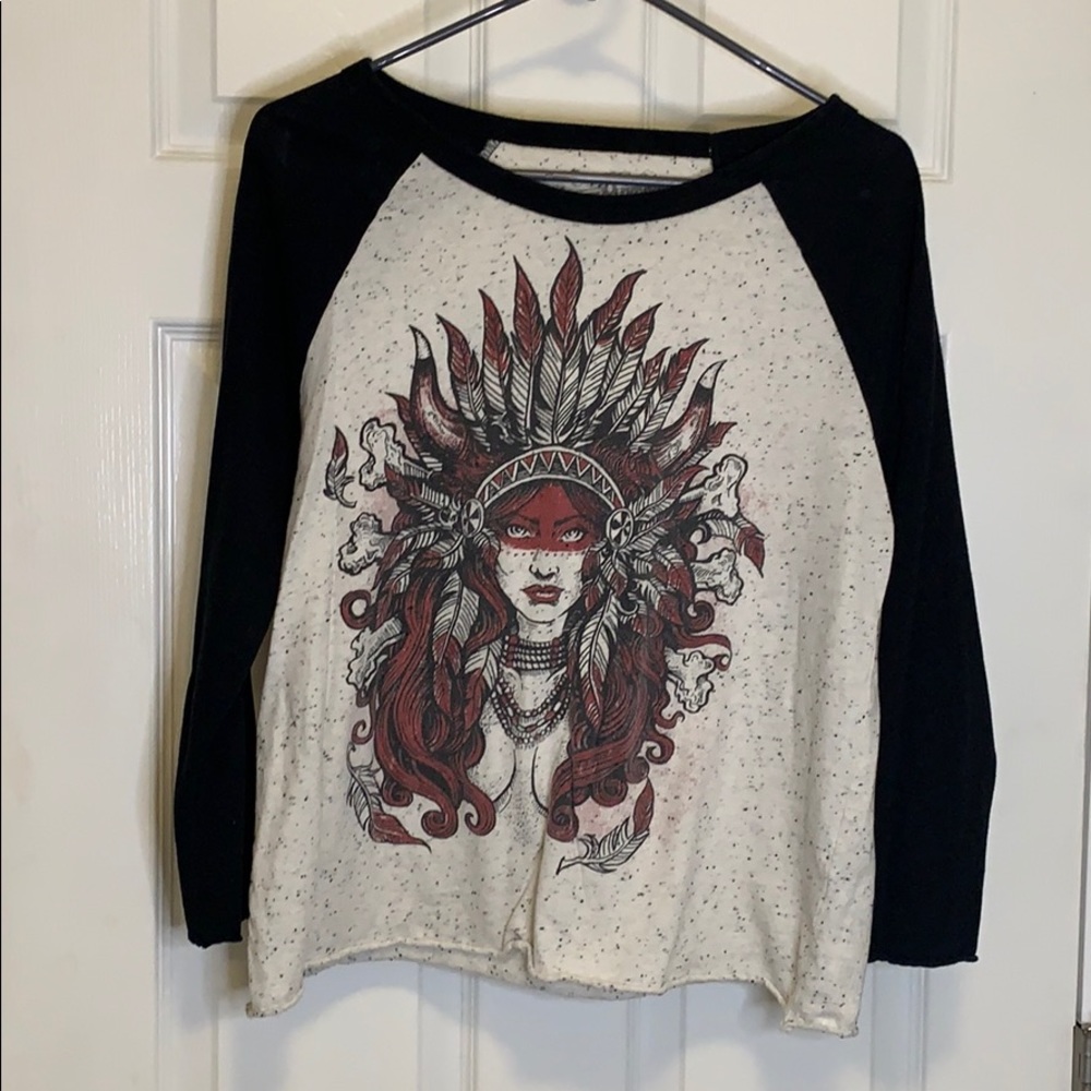 Secret Artist Indian Headdress Long Sleeve Tee